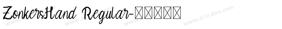 ZonkersHand Regular字体转换